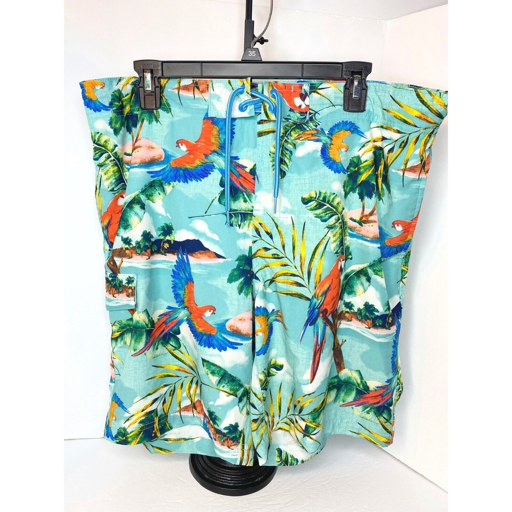 Tropical Swim Trunks 36-38 ~ Large ~ Fun Board Shorts